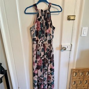 Floor length formal floral dress